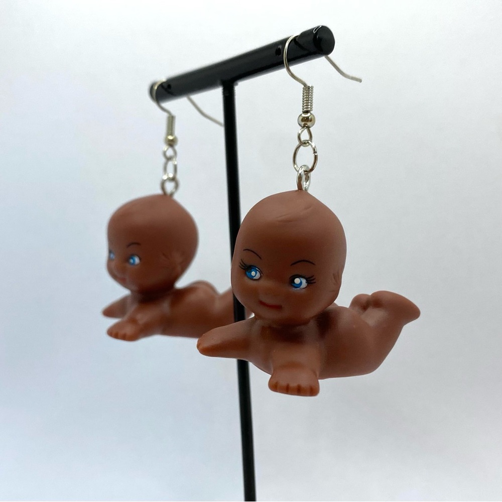Kewpie style baby earrings